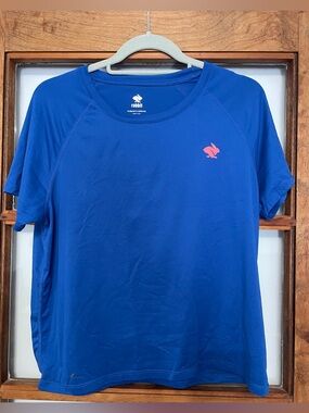 Rabbit LG Blue Tee with White Rabbit Logo